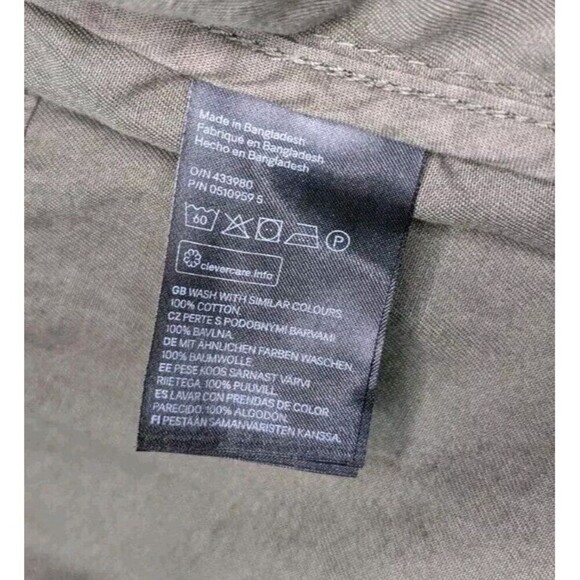 DIVIDED By H&M Sz 4 Hooded Jacket Womens Army Green Lightweight Utility Olive - Picture 6 of 6